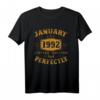 Januar 1992 Lustiges 30. Geburtstag T-Shirt für Männer & Frauen – Vintage Limitierte Edition als Geschenk für Geburtstagskinder