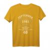 HapDeer Geschenk für Mann & Frau - Legendär seit September 1981 Vintage T-Shirt für Jubilar, Oma, Opa, Eltern & Freunde