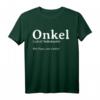 Definition Onkel - Wie Papa- Nur Cooler T-Shirt für Schwangerschaftsankündigung, Geburtstags- & Weihnachtsgeschenk