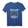 Lustiges Ich Werde Onkel Geschenk Leveled Up To Uncle 2022 T-Shirt - Perfekt für Babypartys, Schwangerschaftsankündigungen und stolze Familienmitglieder