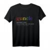 Guncle Regenbogen-Flaggenfarben T-Shirt - Unterstützung für LGBTQ+ Gemeinschaft im Stolz-Monat, klassisch geschnitten