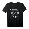Onkel 2021 T-Shirt – Hipster Cross für stolze Onkel, die sich auf die Geburt ihres Neffen oder ihrer Nichte freuen