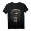 80. Geburtstag Geschenk für Mann - Mythos Legende Februar 1942 Vintage T-Shirt für Jubilare