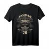 20. Geburtstag Geschenk für Mann: Mythos Legende Januar 2002 Vintage T-Shirt - Perfekt als Geburtstagspresent für Vater, Opa & Onkel