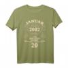 20. Geburtstag Geschenk für Mann: Mythos Legende Januar 2002 Vintage T-Shirt - Perfekt als Geburtstagspresent für Vater, Opa & Onkel