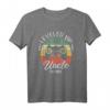 Herren Aufgelevelt bis Onkel Est 2022 T-Shirt – Perfektes Geschenk für Onkel, Schwangerschafts- & Familienankündigung 2022, Vatertag & Männer