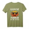 Coolster Kürbis im Patch Kinder T-Shirt | Lustiges Halloween Motiv mit Kürbiskopf & Sonnenbrille