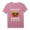 Coolster Kürbis im Patch Kinder T-Shirt | Lustiges Halloween Motiv mit Kürbiskopf & Sonnenbrille