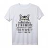 Sometimes I Stay Inside Because It's Too Peopley Katzen T-Shirt für Katzenliebhaber - Lustiges, bequemes Shirt für introvertierte Menschen