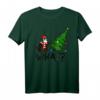 Lustiges Katzen Weihnachts-T-Shirt mit schwarzer Katze und Mundschutz - Witziges Geschenk für Katzenliebhaber und Katzenbesitzer zu Weihnachten