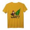 Lustiges Katzen Weihnachts-T-Shirt mit schwarzer Katze und Mundschutz - Witziges Geschenk für Katzenliebhaber und Katzenbesitzer zu Weihnachten