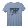 Introverted But Willing To Discuss Cats T-Shirt – Lustiges Geschenk für Katzenliebhaberinnen und -liebhaber zu Geburtstag & Weihnachten