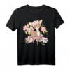 Blümchen Rehkitz T-Shirt für Mädchen - Waldtier Geschenkidee für Kindergartenkinder und Rehkitz-Fans