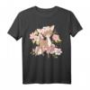 Blümchen Rehkitz T-Shirt für Mädchen - Waldtier Geschenkidee für Kindergartenkinder und Rehkitz-Fans