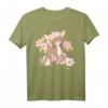 Blümchen Rehkitz T-Shirt für Mädchen - Waldtier Geschenkidee für Kindergartenkinder und Rehkitz-Fans