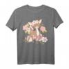 Blümchen Rehkitz T-Shirt für Mädchen - Waldtier Geschenkidee für Kindergartenkinder und Rehkitz-Fans