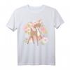 Blümchen Rehkitz T-Shirt für Mädchen - Waldtier Geschenkidee für Kindergartenkinder und Rehkitz-Fans