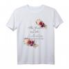 Bibelvers T-Shirt mit Blumenmotiv 'Lord On My Side I Will Not Fear' – Spirituelles Geschenk für Christen und Ostern