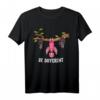 Be Different Motivation Spruch lustiges Flamingo Motiv T-Shirt für Vogel- und Flamingo-Liebhaber