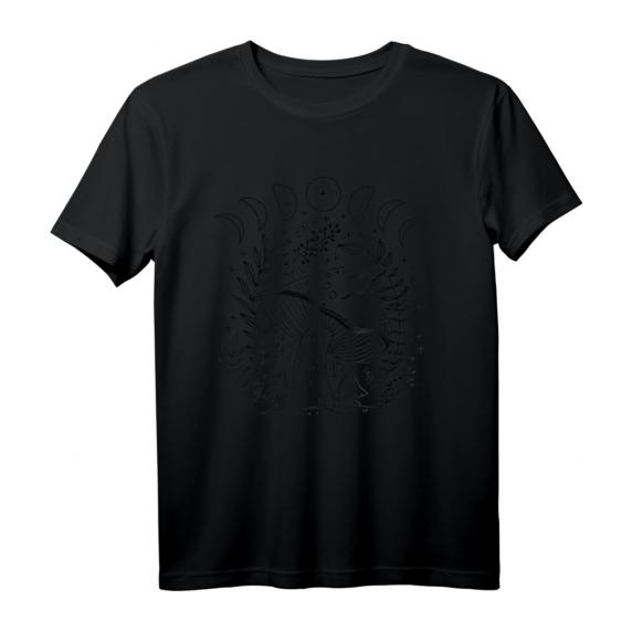 Dark Academia Goblincore Cottagecore Hexenmond T-Shirt – Mystische Pilz- und Mondphasen Illustration, Perfekt als Geschenk für Gothic, Witchcraft und Naturfans