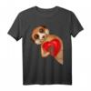 Erdmännchen Mädchen Damen Kinder T-Shirt mit Herz - Lustiges Tiermotiv für Halloween, Weihnachten & Geburtstag