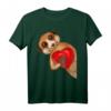 Erdmännchen Mädchen Damen Kinder T-Shirt mit Herz - Lustiges Tiermotiv für Halloween, Weihnachten & Geburtstag