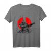 Roter Kreis des Samurai Kriegers T-Shirt mit Kanji Kalligrafie – Perfekt für Kampfkunstliebhaber & Japan Fans