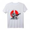 Roter Kreis des Samurai Kriegers T-Shirt mit Kanji Kalligrafie – Perfekt für Kampfkunstliebhaber & Japan Fans