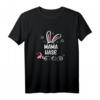 Damen Mama Hase Oster T-Shirt - Lustiges Partnerlook Outfit für Familie & Freunde zu Ostern, perfektes Geschenk für Mutter, Ehefrau & Freundin