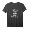 Damen Mama Hase Oster T-Shirt - Lustiges Partnerlook Outfit für Familie & Freunde zu Ostern, perfektes Geschenk für Mutter, Ehefrau & Freundin