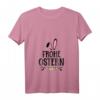 Damen Frohe Ostern T-Shirt mit Osterhase und V-Ausschnitt – Perfektes Osterdesign für Frauen, Männer, Kinder & Familie