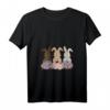 Damen Lustiges Kaninchen Hase Häschen Mit Blumen Leopard Ostern T-Shirt mit V-Ausschnitt – Perfektes Osteroutfit und Alltagsstyle