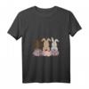 Damen Lustiges Kaninchen Hase Häschen Mit Blumen Leopard Ostern T-Shirt mit V-Ausschnitt – Perfektes Osteroutfit und Alltagsstyle