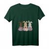 Damen Lustiges Kaninchen Hase Häschen Mit Blumen Leopard Ostern T-Shirt mit V-Ausschnitt – Perfektes Osteroutfit und Alltagsstyle