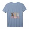 Damen Lustiges Kaninchen Hase Häschen Mit Blumen Leopard Ostern T-Shirt mit V-Ausschnitt – Perfektes Osteroutfit und Alltagsstyle