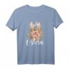 Frohe Ostern Damen T-Shirt im floralen Leo Look mit Hasenmotiv – Perfektes Osteroutfit & Geschenkidee für Frauen