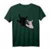 Lustiges Osterhase Heavy Metal Pommesgabel T-Shirt mit Hasenohren – Perfekt für Osterfeiern, Karneval & als Geschenk für Fans