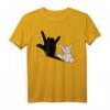 Lustiges Osterhase Heavy Metal Pommesgabel T-Shirt mit Hasenohren – Perfekt für Osterfeiern, Karneval & als Geschenk für Fans
