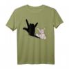 Lustiges Osterhase Heavy Metal Pommesgabel T-Shirt mit Hasenohren – Perfekt für Osterfeiern, Karneval & als Geschenk für Fans
