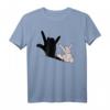 Lustiges Osterhase Heavy Metal Pommesgabel T-Shirt mit Hasenohren – Perfekt für Osterfeiern, Karneval & als Geschenk für Fans