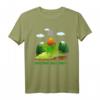 Pachycephalosaurus Dino Jurassic Landschaft Vulkan T-Shirt – Buntes Dinosaurier Motiv für Fossil-Jagd, Museen & Dinosaurier-Fans