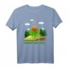 Pachycephalosaurus Dino Jurassic Landschaft Vulkan T-Shirt – Buntes Dinosaurier Motiv für Fossil-Jagd, Museen & Dinosaurier-Fans