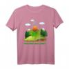 Pachycephalosaurus Dino Jurassic Landschaft Vulkan T-Shirt – Buntes Dinosaurier Motiv für Fossil-Jagd, Museen & Dinosaurier-Fans
