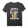 Herren Papa's Erster Vatertag T-Shirt mit Babyflasche und Bier - Lustiges Geschenk für den frischgebackenen Papa