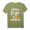 Herren Papa's Erster Vatertag T-Shirt mit Babyflasche und Bier - Lustiges Geschenk für den frischgebackenen Papa