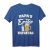 Herren Papa's Erster Vatertag T-Shirt mit Babyflasche und Bier - Lustiges Geschenk für den frischgebackenen Papa