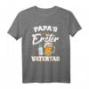 Herren Papa's Erster Vatertag T-Shirt mit Babyflasche und Bier - Lustiges Geschenk für den frischgebackenen Papa