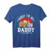 Mens Soon To Be Daddy 2024 Retro Schwangerschaftsankündigung Papa T-Shirt – Lustiges Geschenk für Babyparty, Vatertag & Schwangerschaftsankündigung