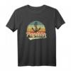 Vatertag Papitän T-Shirt mit Anker - Lustiges Retro Vintage Geschenk für den besten Papa, Segler und Bootfahrer