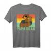 Herren Papa Bär Familie Outfit Vatertag T-Shirt – Humorvolles Weihnachtsdesign für Familienfotos & Geschenke zum Vatertag